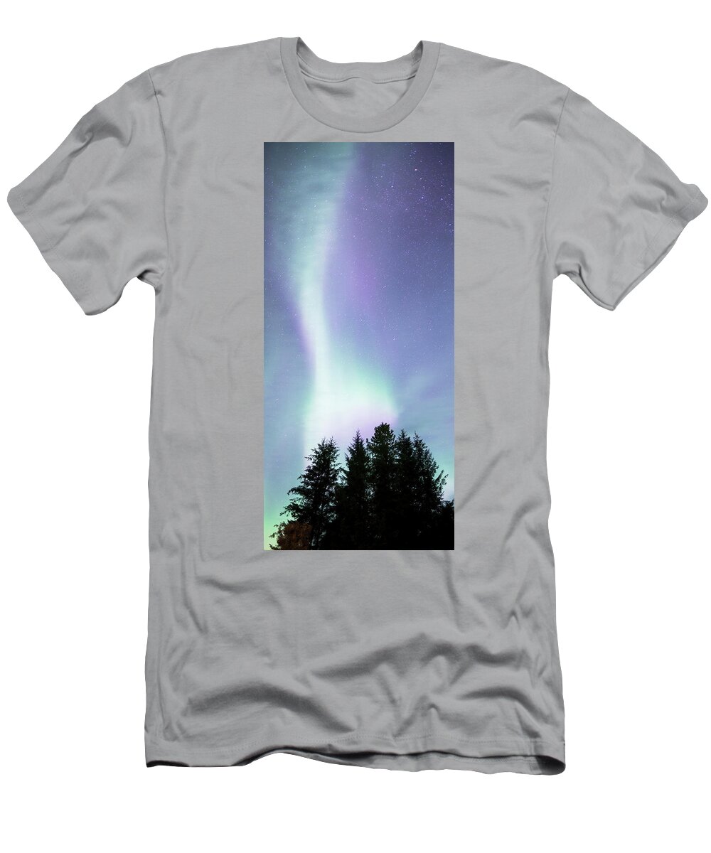 Alaska T-Shirt featuring the photograph Northern Lights in Southeast Alaska by Michele Cornelius
