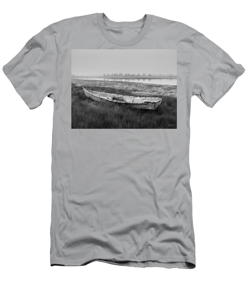 Tiverton T-Shirt featuring the photograph Old Boat in Tidal Marsh by David Gordon