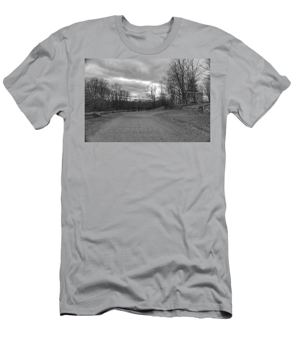 Waterloo Village T-Shirt featuring the photograph Old Canal Road - Waterloo Village by Christopher Lotito