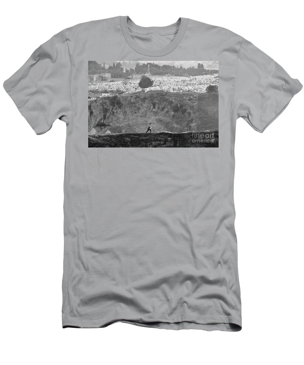 Road T-Shirt featuring the photograph On the road between life and death by Yavor Mihaylov