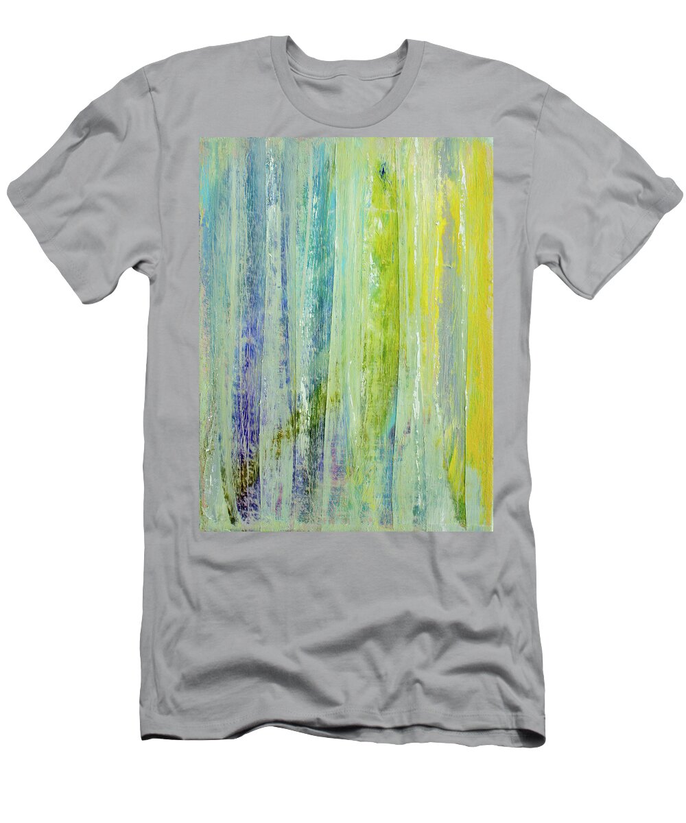 Derek Kaplan T-Shirt featuring the painting Opt.31.18 'Gentle Whisper' by Derek Kaplan