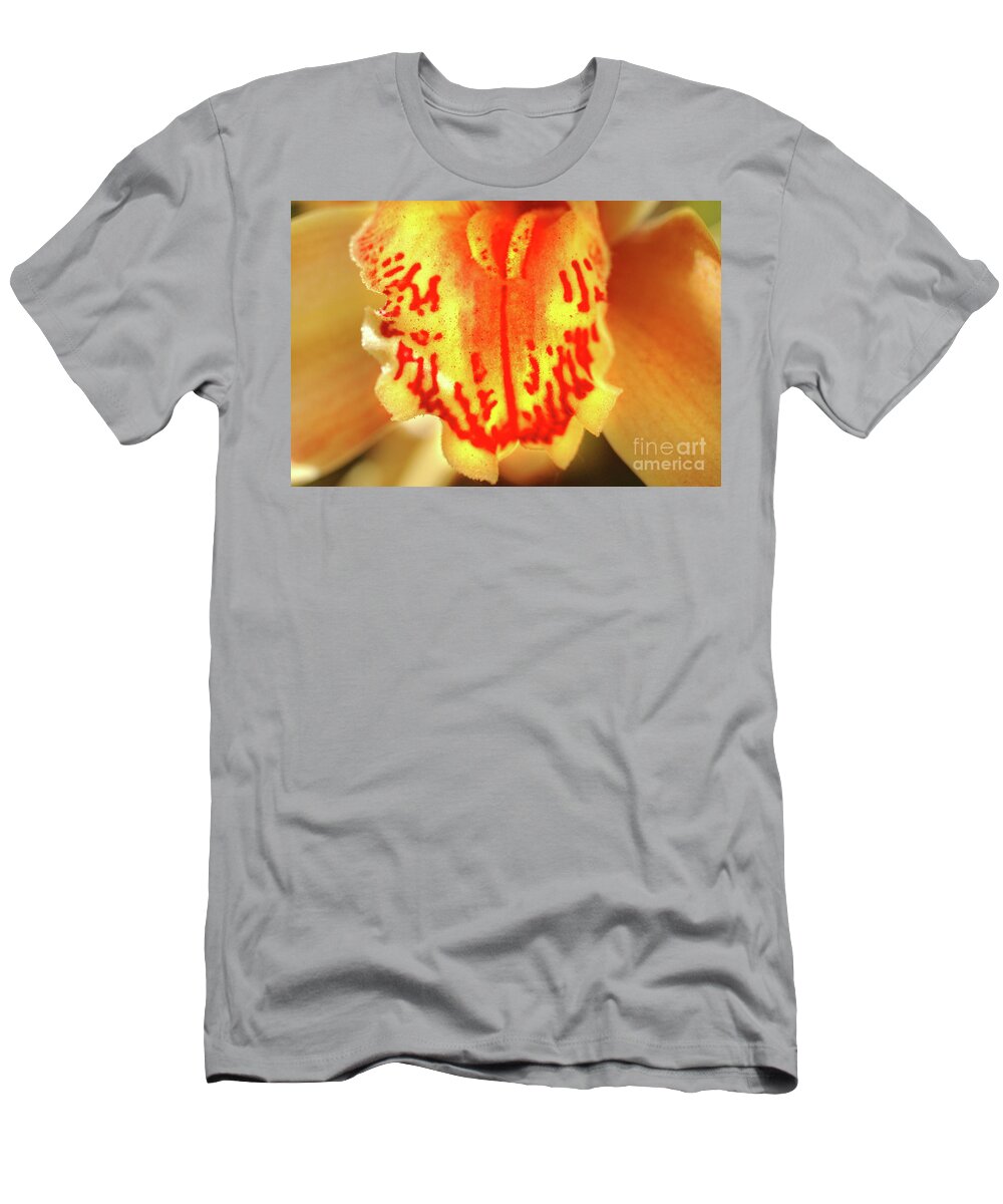 Orchid T-Shirt featuring the photograph Orchid red by Michael Ziegler