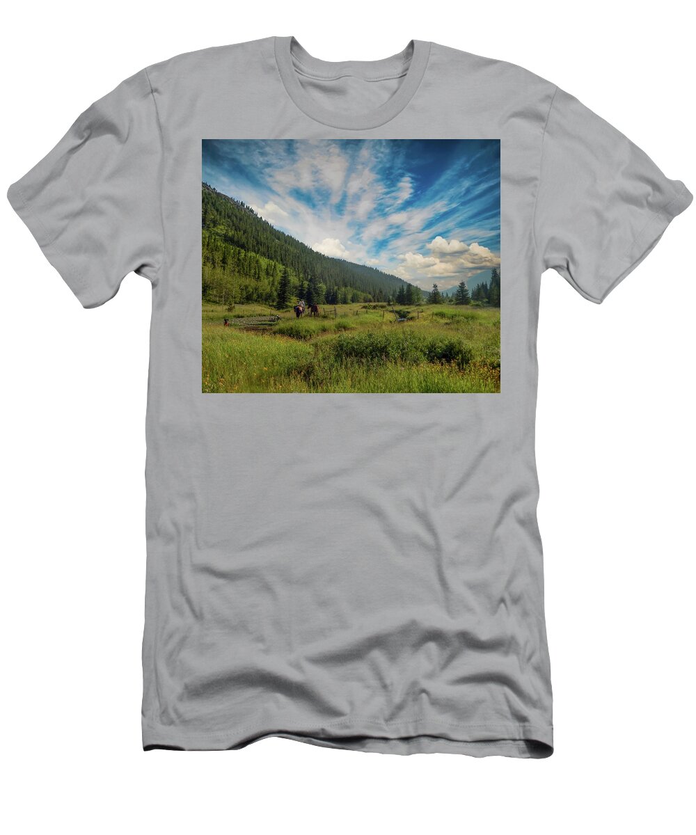 Sky T-Shirt featuring the photograph Out for a Ride by Phil And Karen Rispin