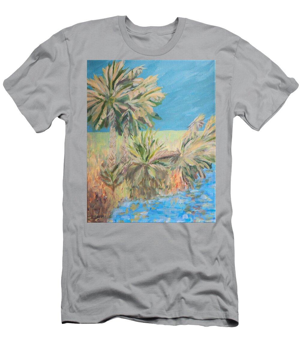 Landscape T-Shirt featuring the painting Palmetto Edge by Deborah Smith
