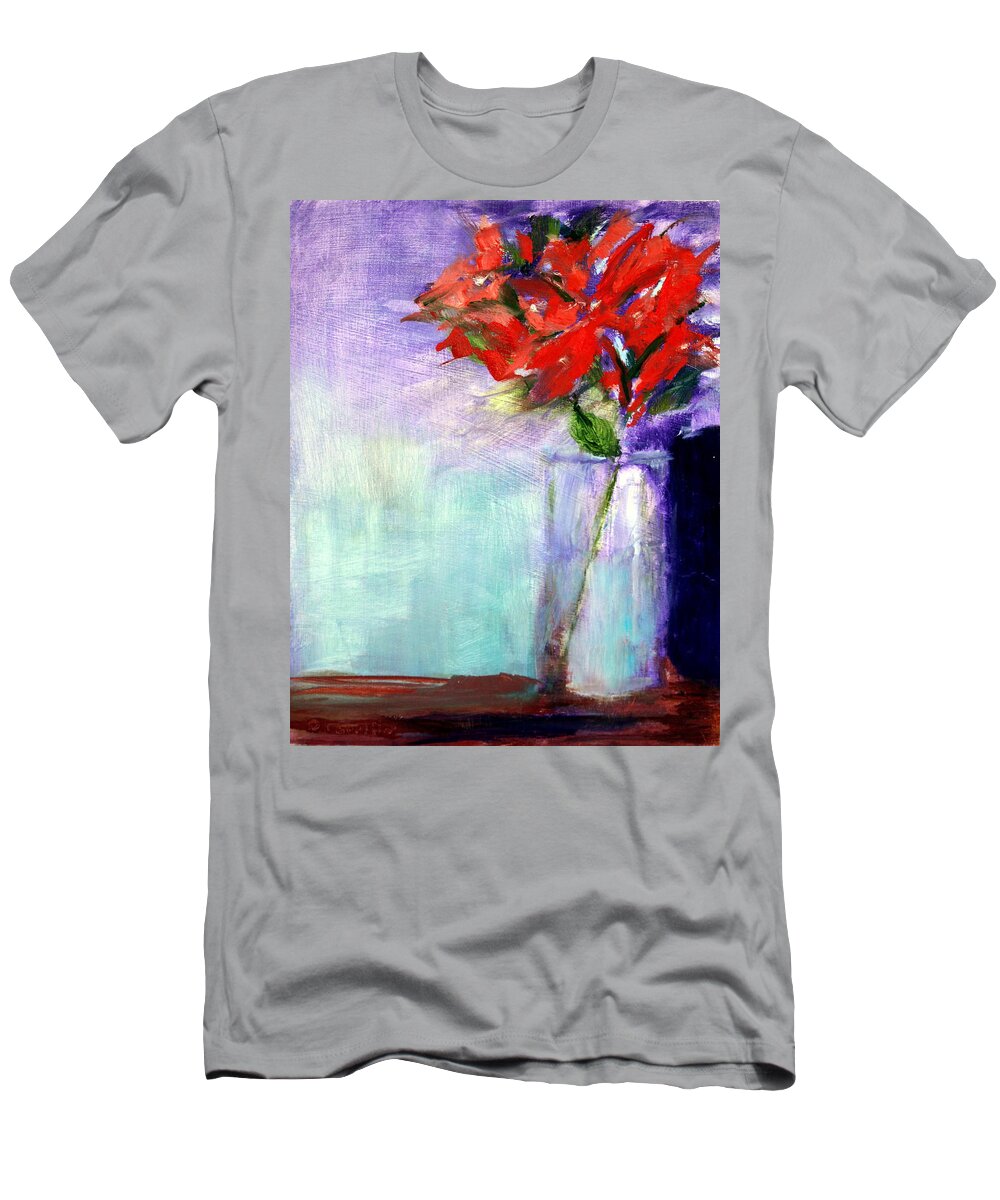 Still Life T-Shirt featuring the painting Passion Flower by Donna Carrillo