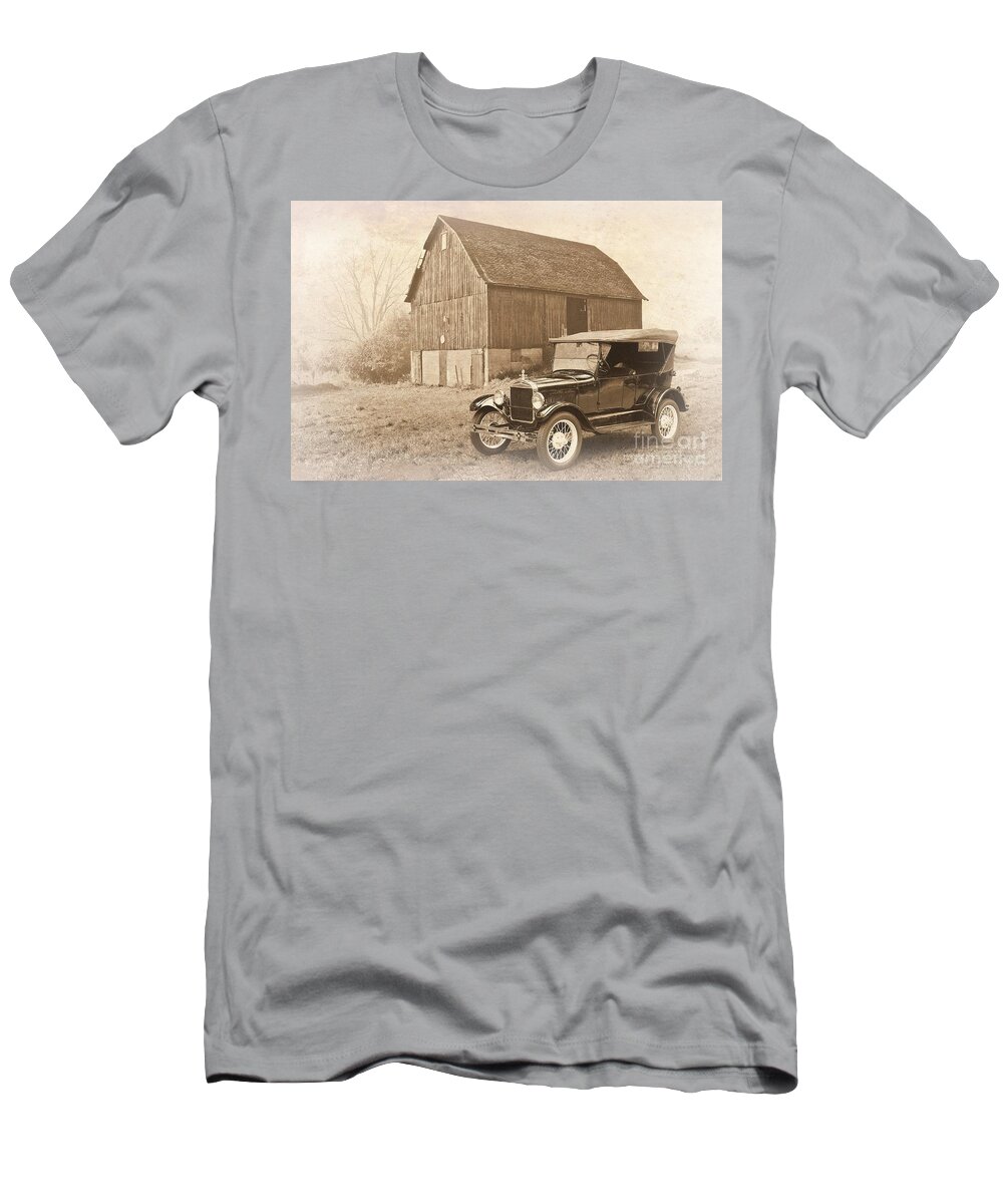 1927 T-Shirt featuring the photograph Paul D's T and Miller Barn by Ron Long