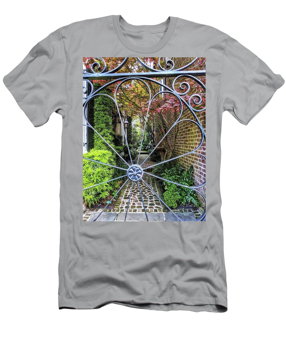 Garden T-Shirt featuring the photograph Peek-A-Boo Garden by Portia Olaughlin