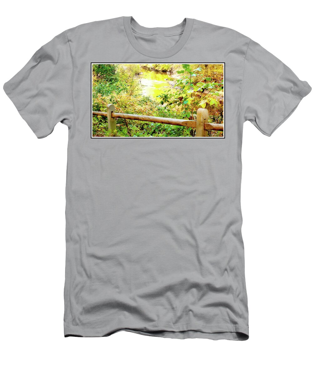 Pennsylvania T-Shirt featuring the photograph Pennsylvania Stream in Early Autumn by A Macarthur Gurmankin