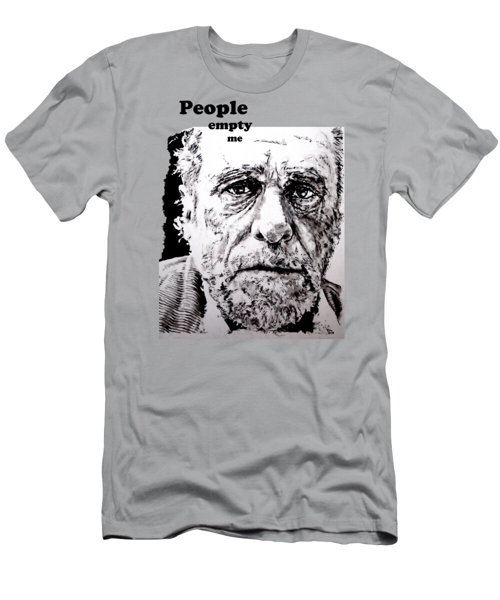 People T-Shirt featuring the mixed media People Empty Me by Richard Tito