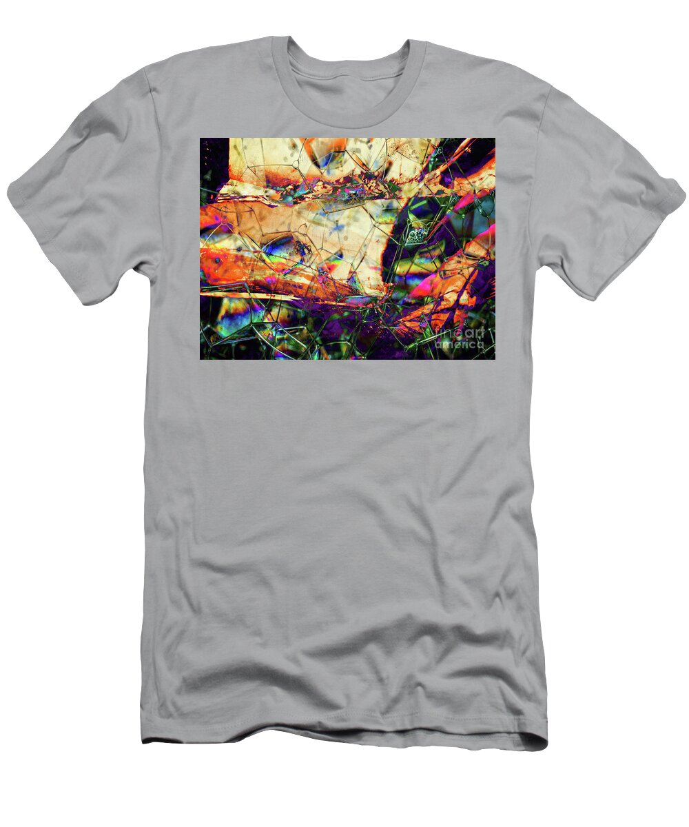 Collage T-Shirt featuring the digital art Phosphorescent Abstract by Phil Perkins