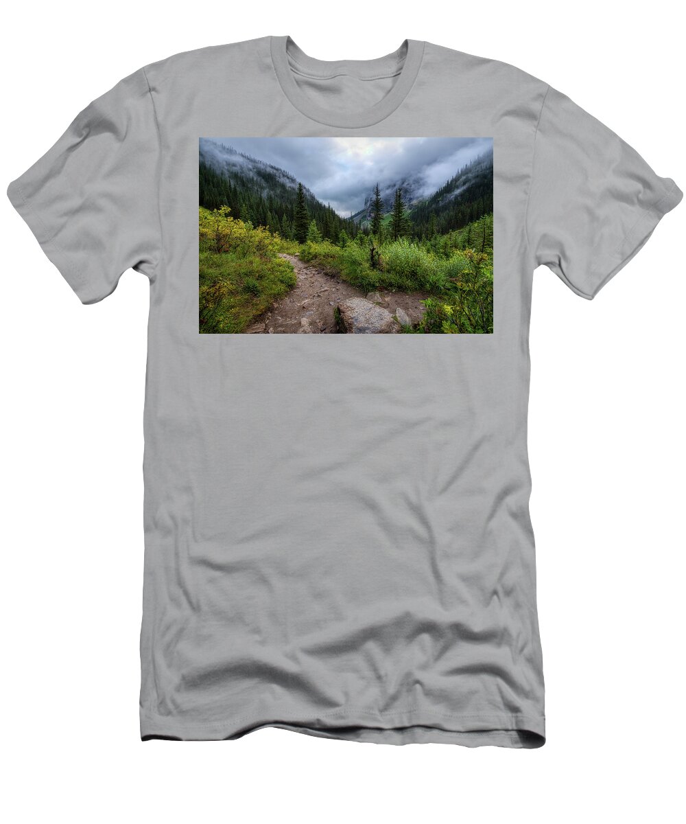 Alberta T-Shirt featuring the photograph Plain of Six Glaciers by Andy Konieczny