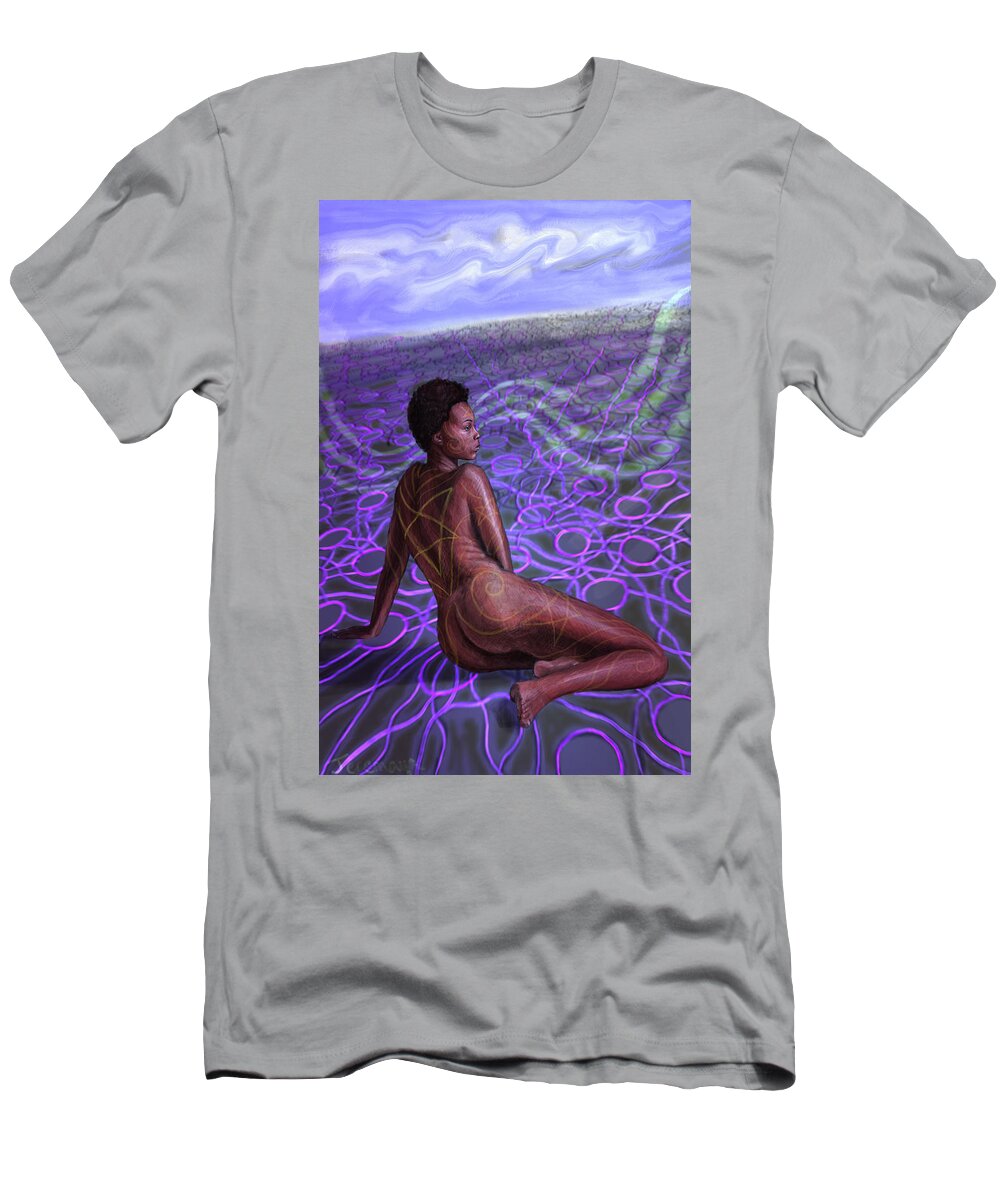 Digital Art T-Shirt featuring the painting Plane by Jeremy Robinson