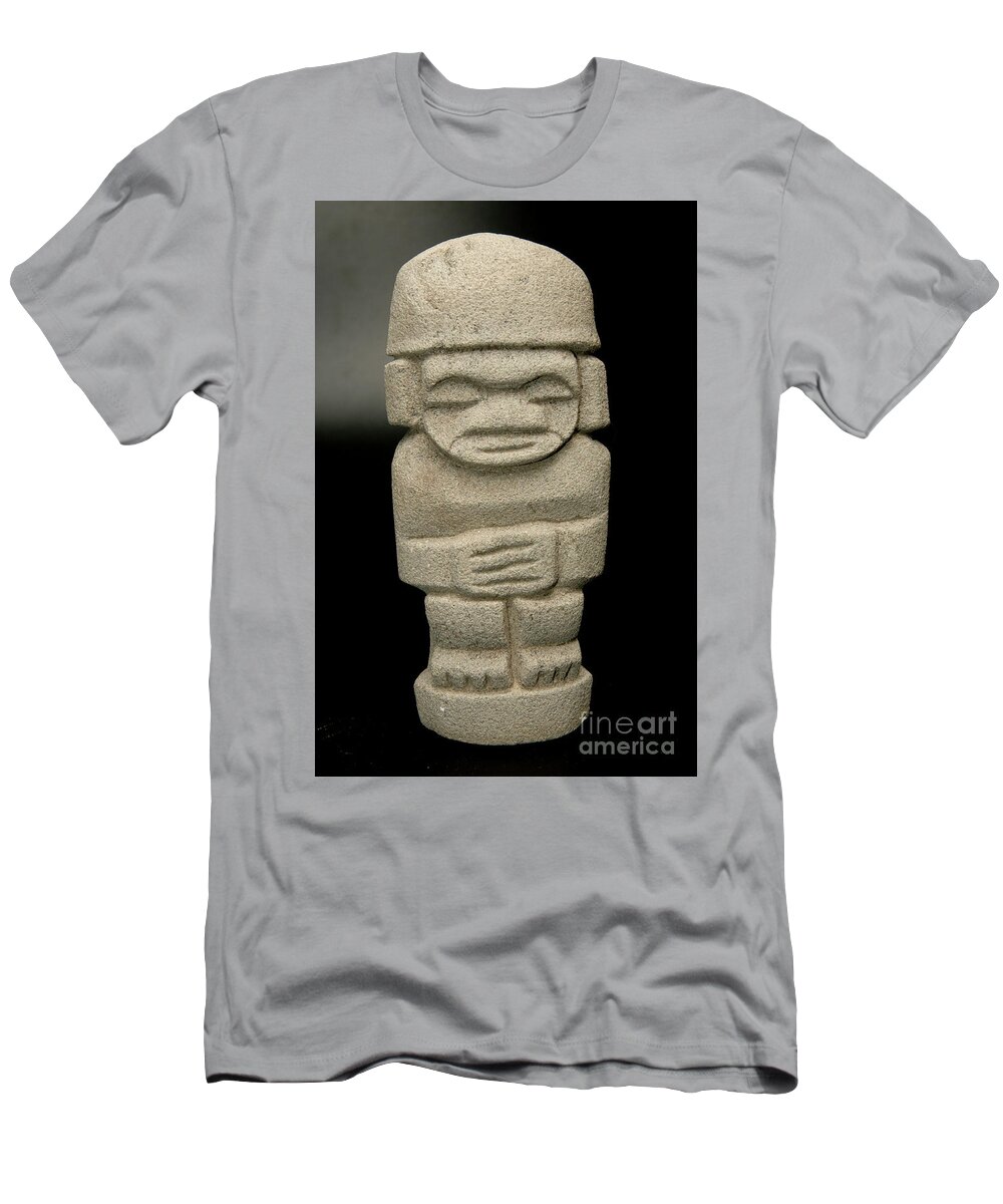Pre-colombian T-Shirt featuring the photograph Pre-Columbian art a3 by Ilan Rosen