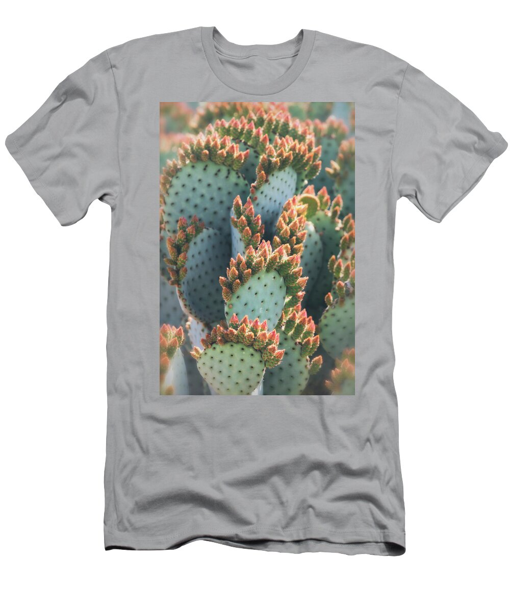 Prickly Pear Cactus T-Shirt featuring the photograph Prickly Pear Buds by Saija Lehtonen