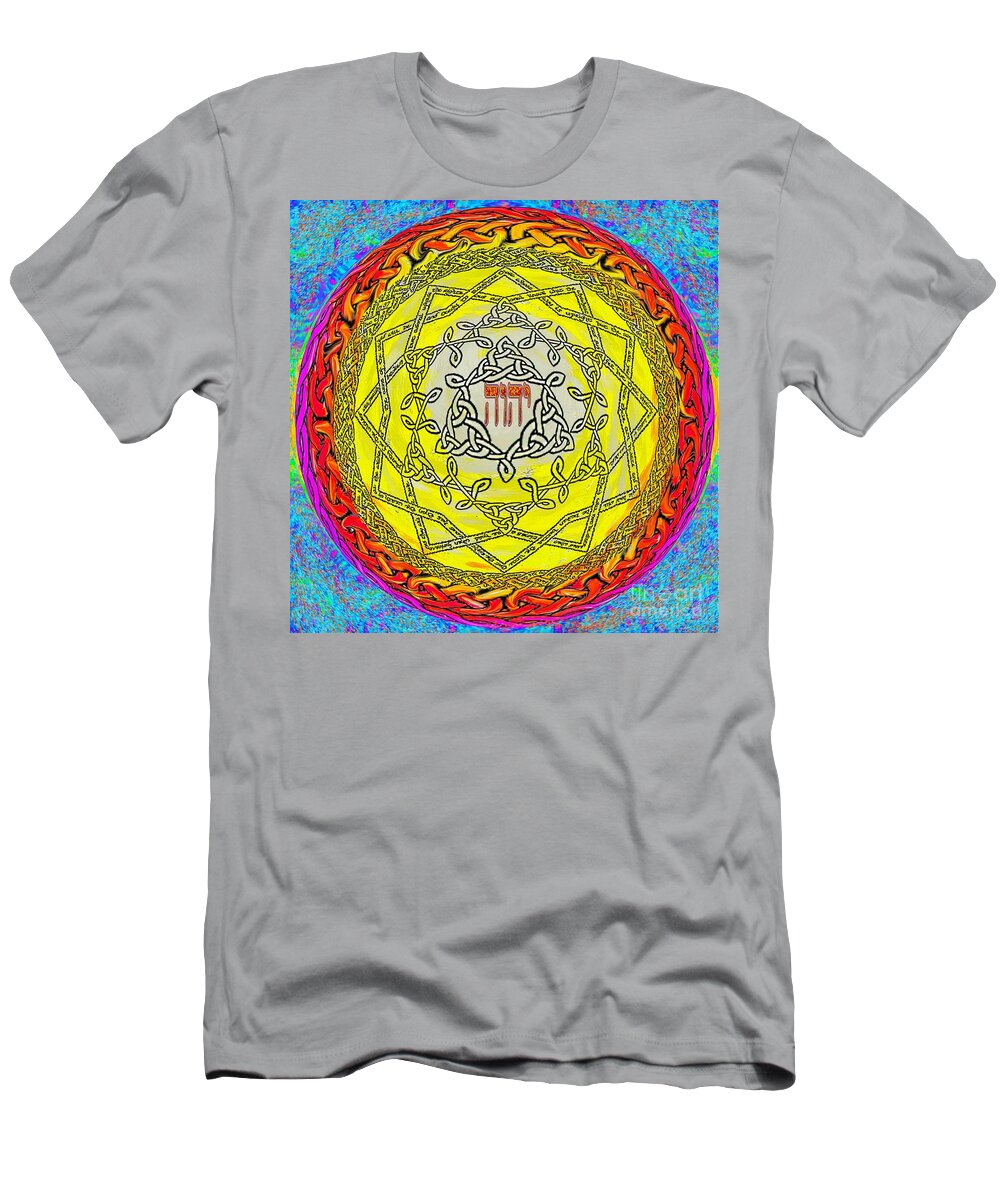 Yhwh T-Shirt featuring the painting Psalm 37 by Hidden Mountain
