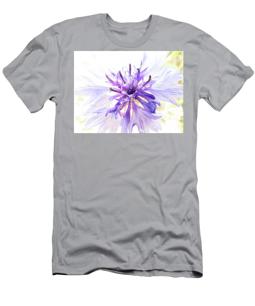 Bloom T-Shirt featuring the photograph Purple flower burst by Christy Garavetto