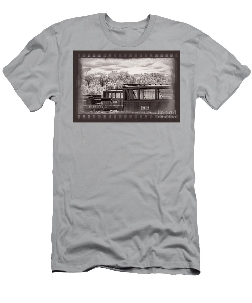 Railroad Cars T-Shirt featuring the photograph Railroad Cars by Imagery by Charly