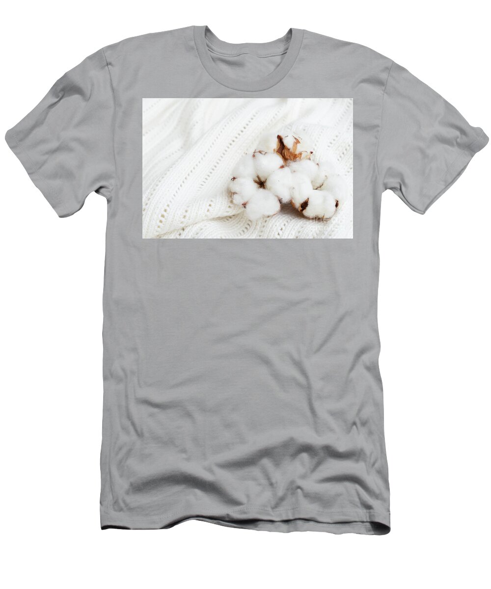 Cotton T-Shirt featuring the photograph Raw cotton by Anastasy Yarmolovich