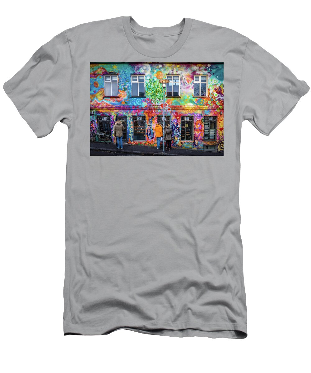 Iceland T-Shirt featuring the photograph Reykjavik Bakery by Nigel R Bell