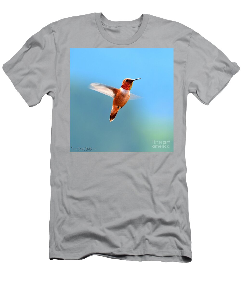 Hummingbird T-Shirt featuring the photograph Rufous in Flight by Dorrene BrownButterfield