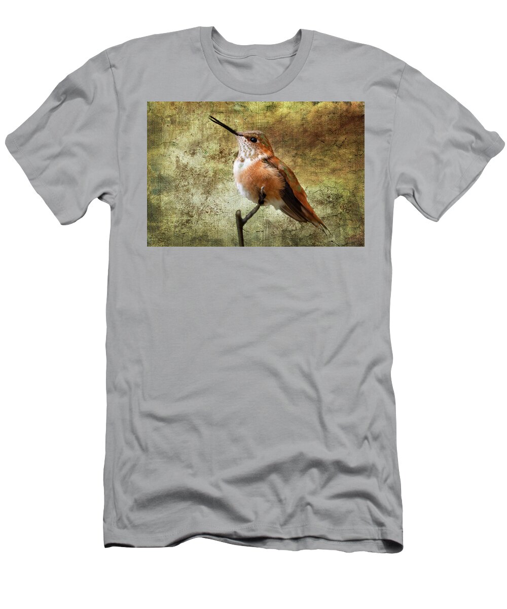 Hummingbird T-Shirt featuring the photograph Rufus Hummingbird by Barbara Manis