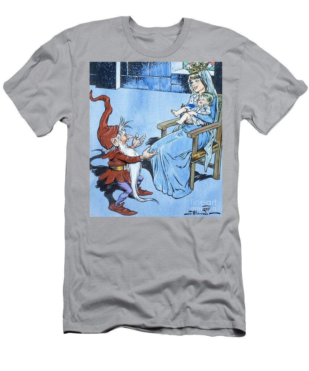 Female T-Shirt featuring the painting Rumplestiltskin And Princess by Jesus Blasco