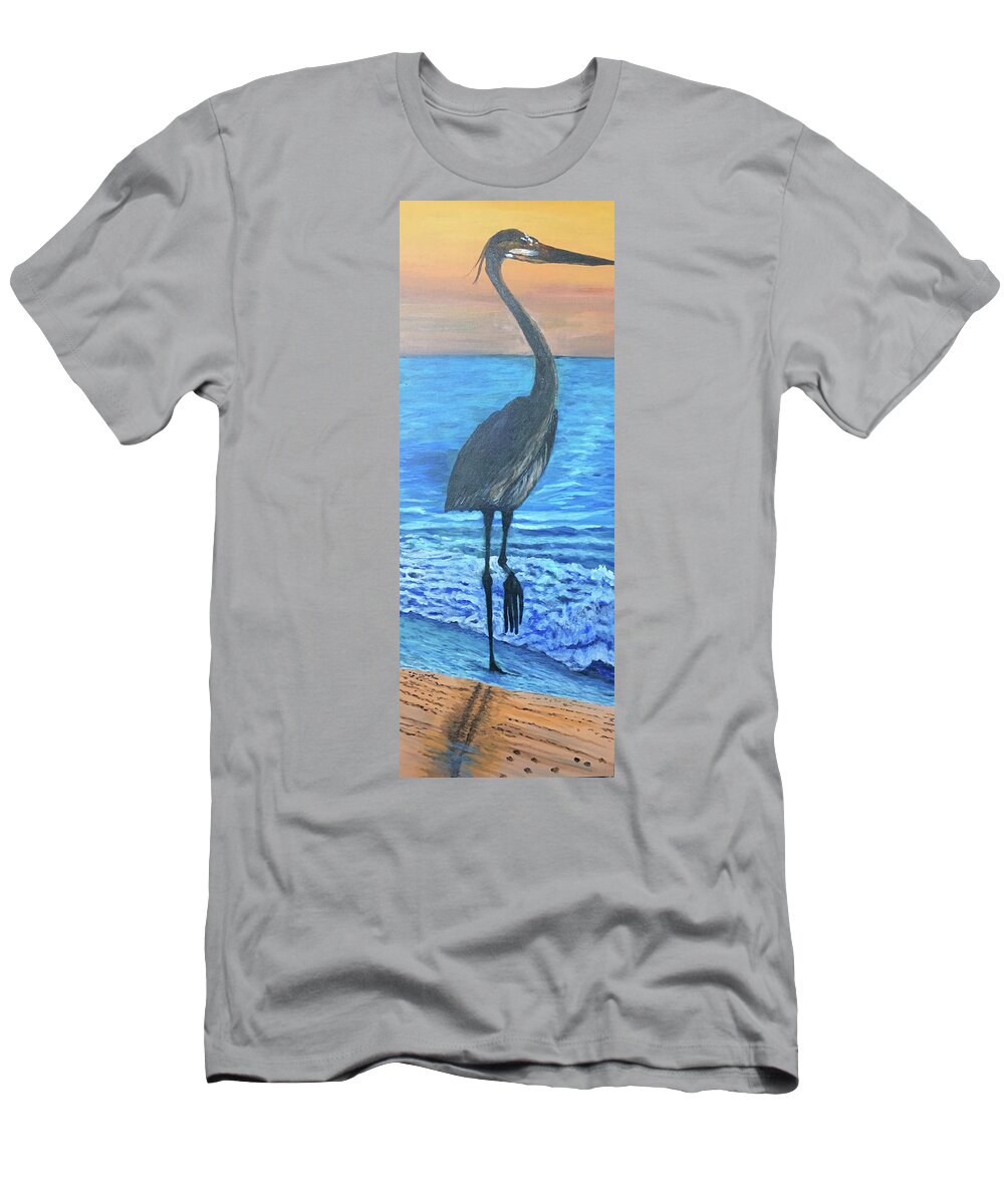 Waterfowl T-Shirt featuring the painting Sandhill Strut by Toni Willey