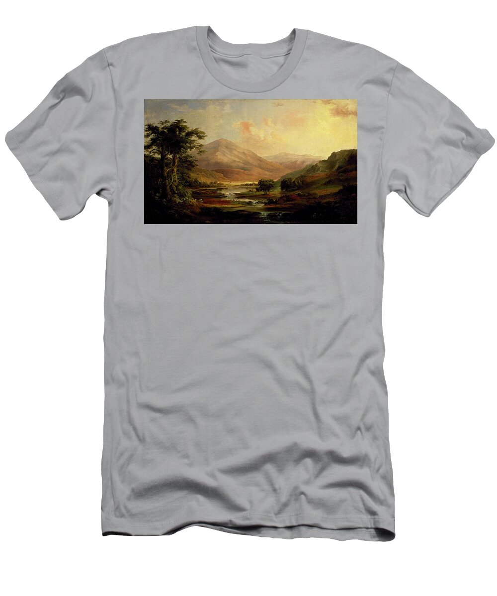 Scottish Landscape T-Shirt featuring the painting Scottish Landscape by Robert Duncanson