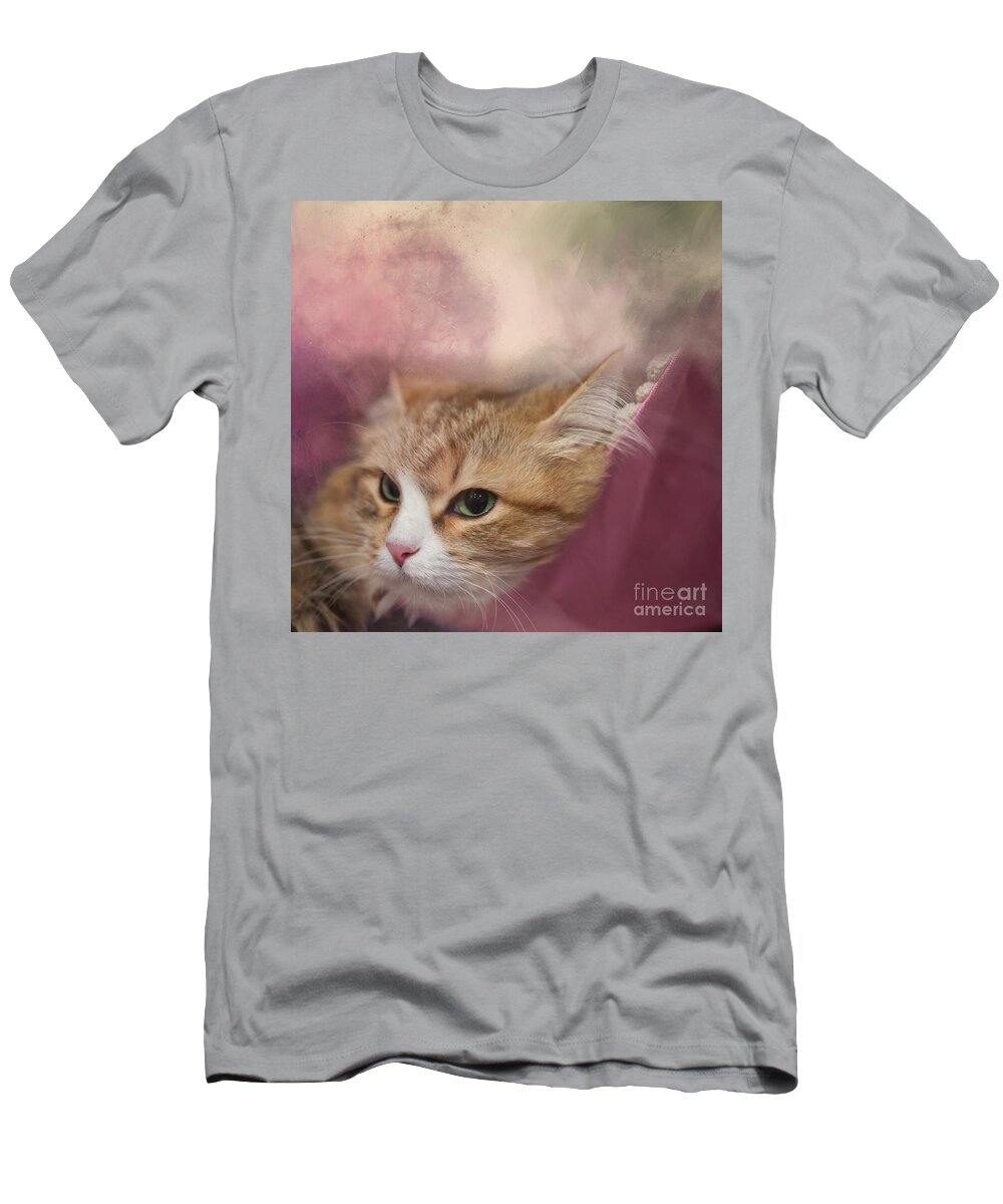 Cat T-Shirt featuring the photograph Siberian Cat by Eva Lechner