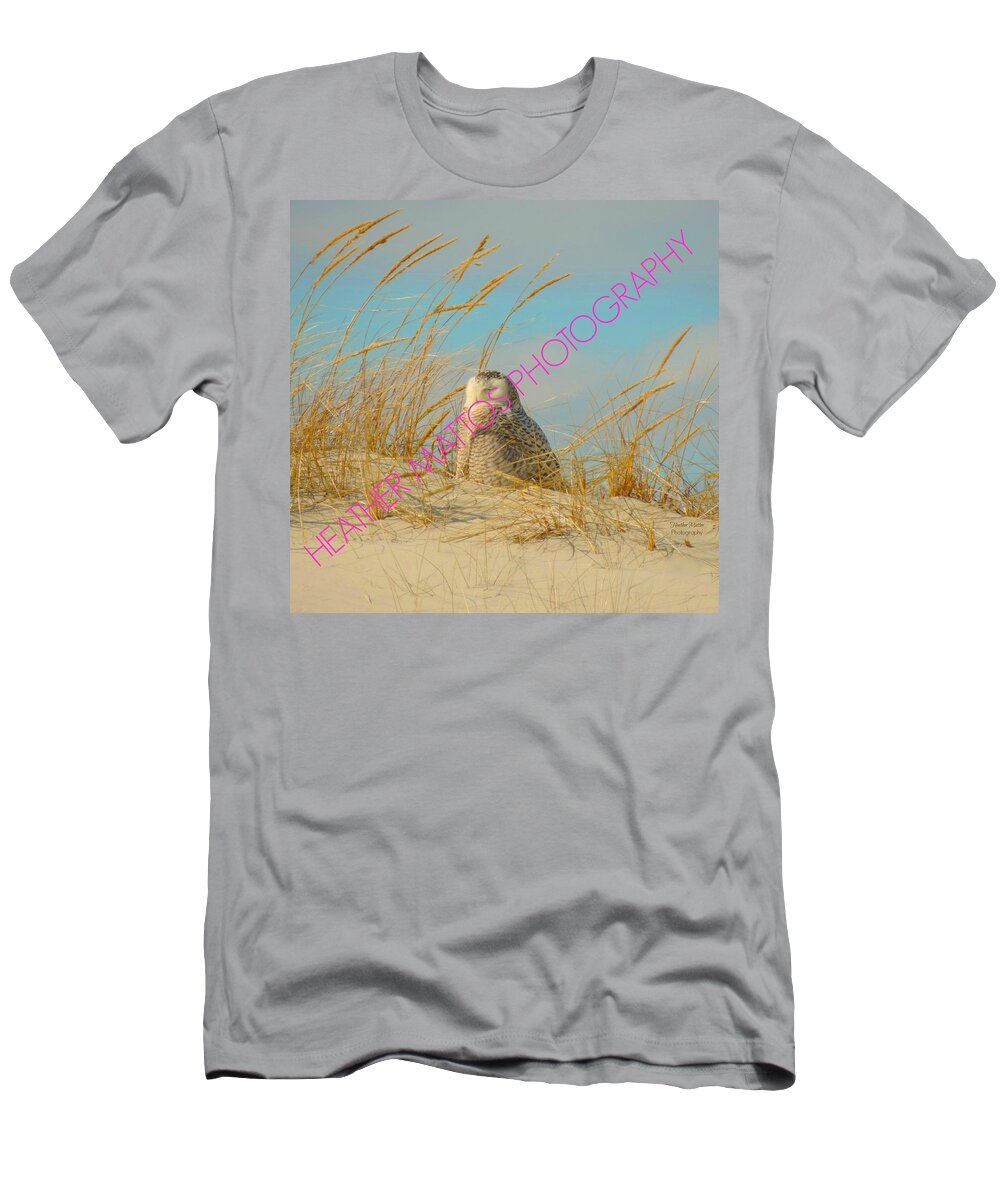 Snowy White Owl T-Shirt featuring the photograph Snowy White Owl - Plymouth, MA by Heather M Photography