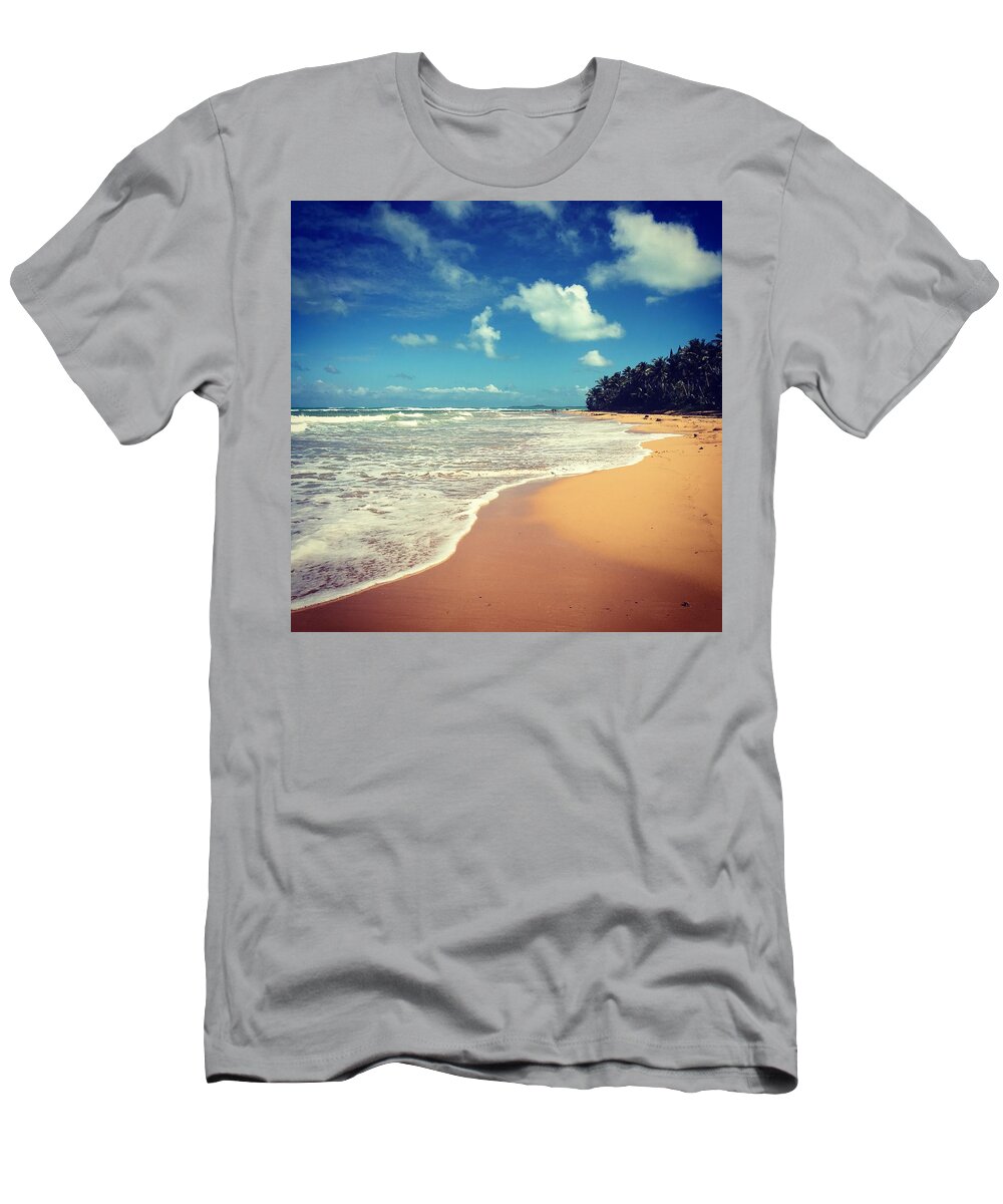 Beach T-Shirt featuring the photograph Solitude Beach by Alice Terrill