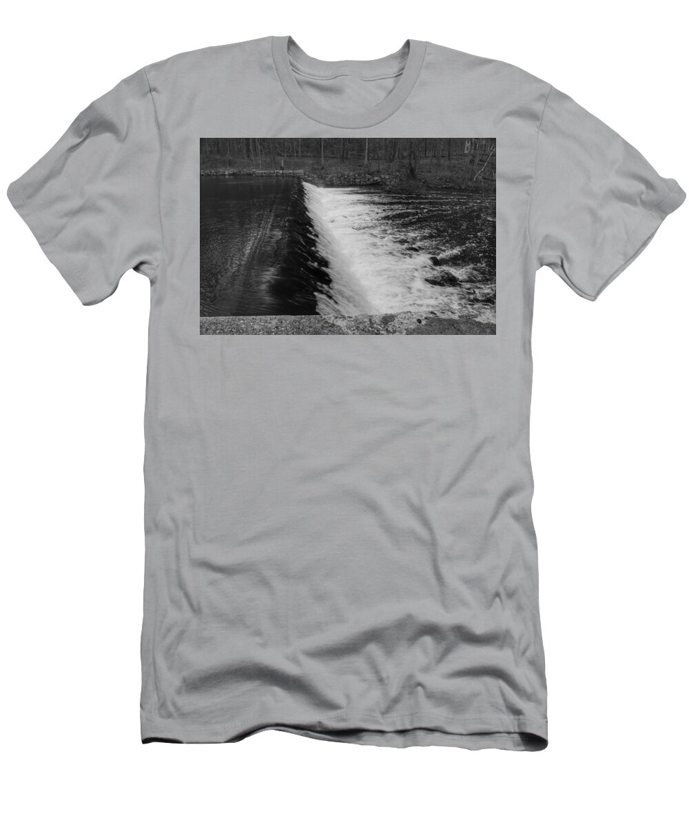 Waterloo Village T-Shirt featuring the photograph Spillway in Detail - Waterloo Village by Christopher Lotito