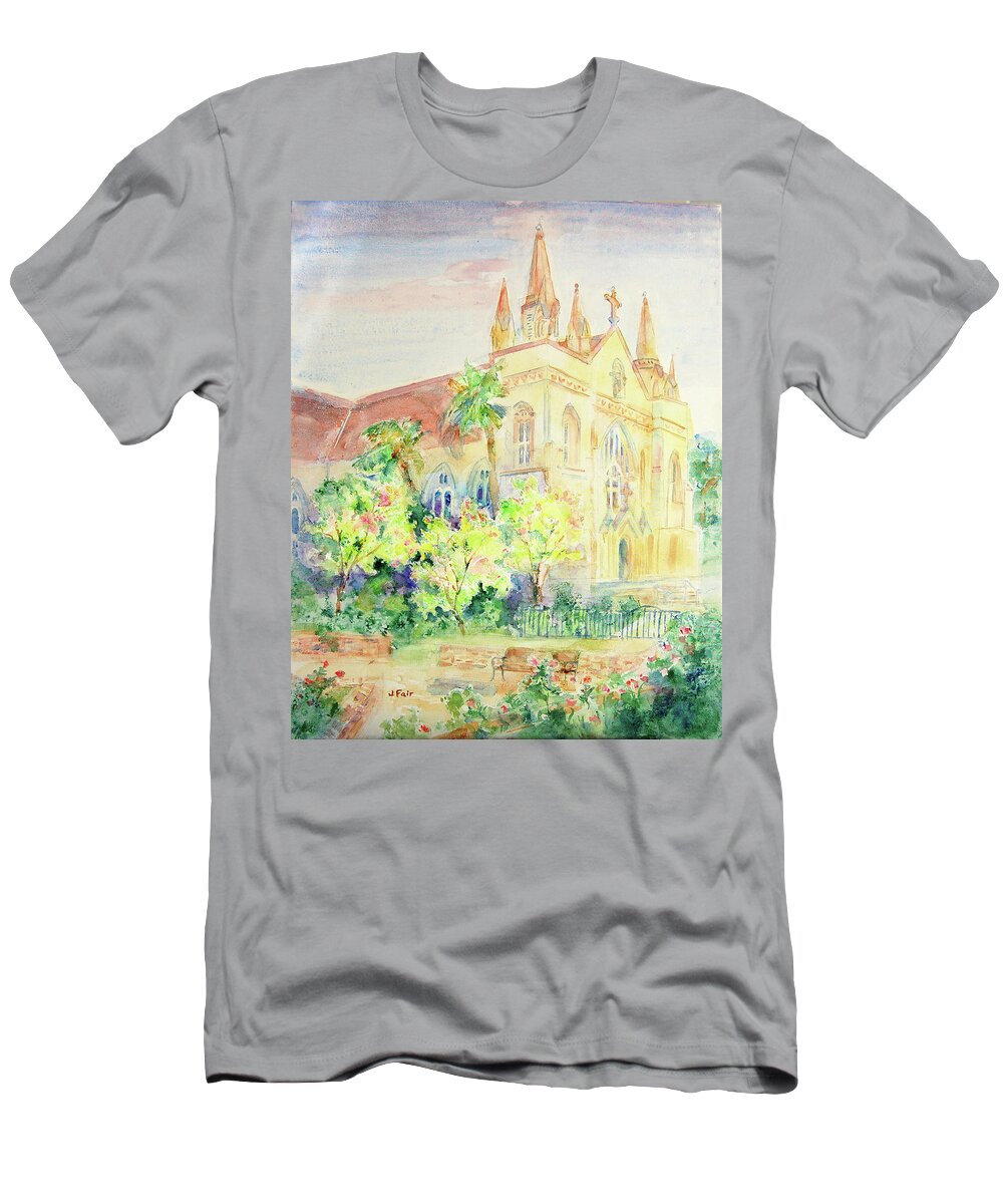 Springtime T-Shirt featuring the painting St. Joseph's Chapel in Springtime by Jerry Fair