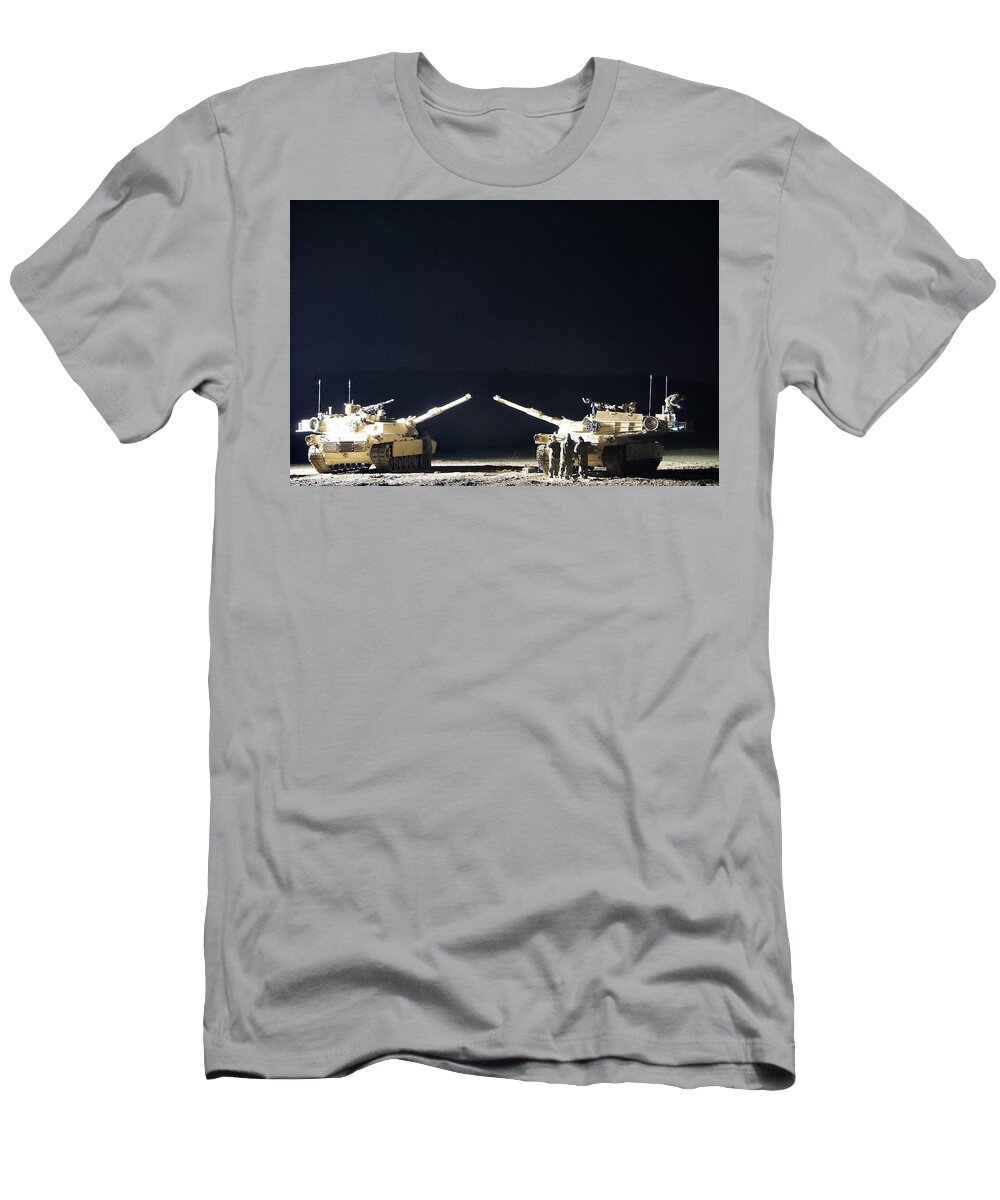 Usmc T-Shirt featuring the photograph Stars can only shine in Darkness by Thomas Mulvihill