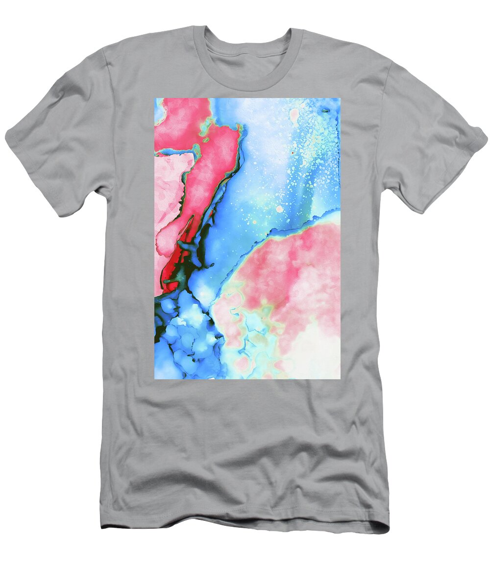 Stream Of Consciousness T-Shirt featuring the painting Stream of Consciousness - 08 by AM FineArtPrints