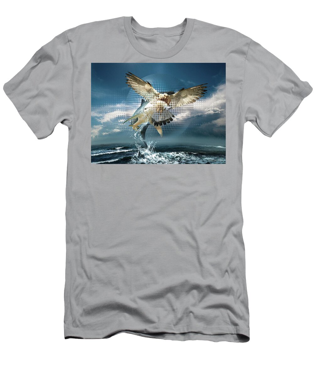 Digital Art T-Shirt featuring the digital art Subliminal Message or Optical Illusion of Conscious Perception by George Grie