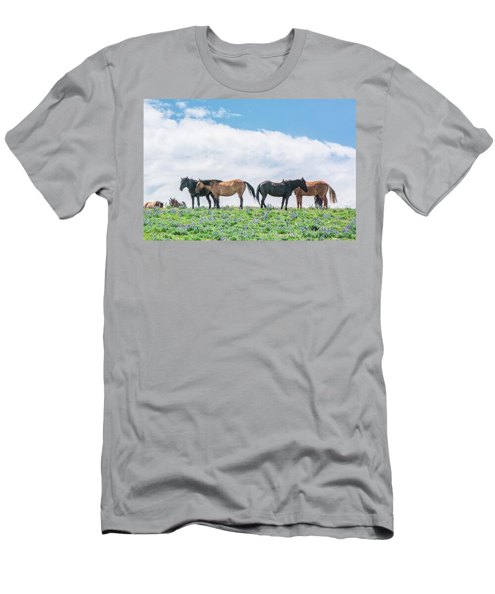 Pryor Mountain T-Shirt featuring the photograph Summer Day on Pryor Mountain by Douglas Wielfaert
