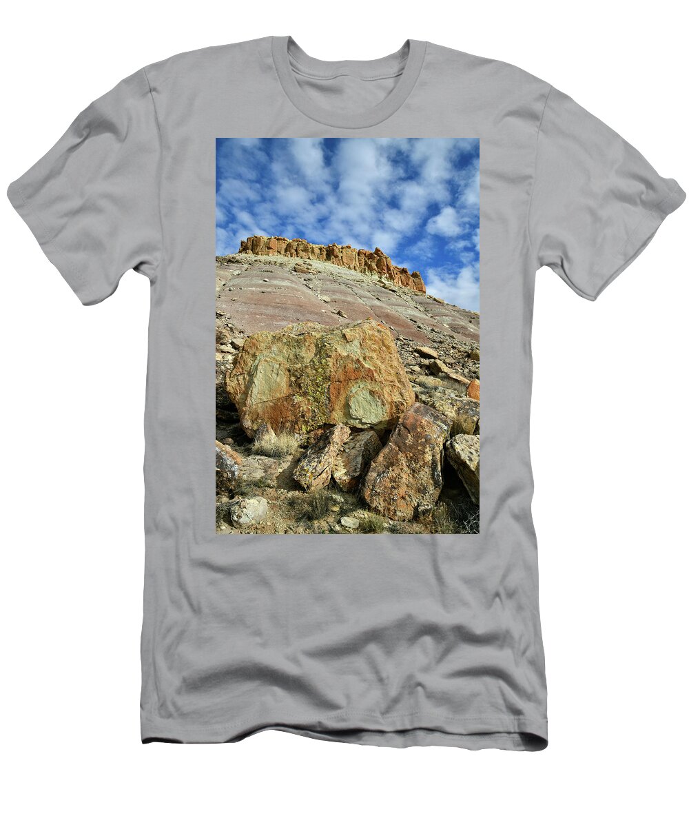 Red Point T-Shirt featuring the photograph Sun Lights Red Point and Boulders by Ray Mathis