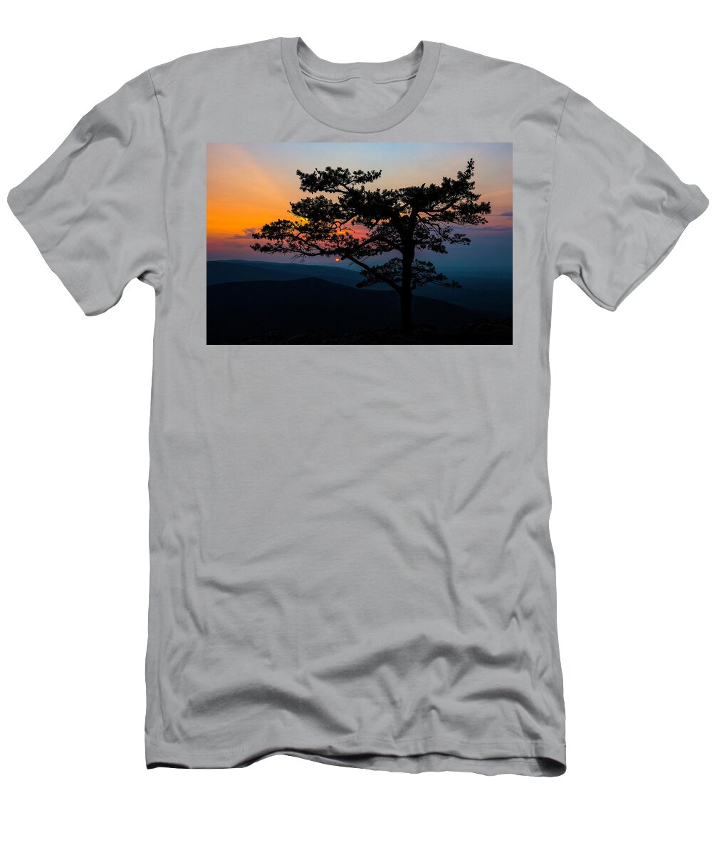 Sunset T-Shirt featuring the photograph Sunset at Ravens Roost by Greg Reed