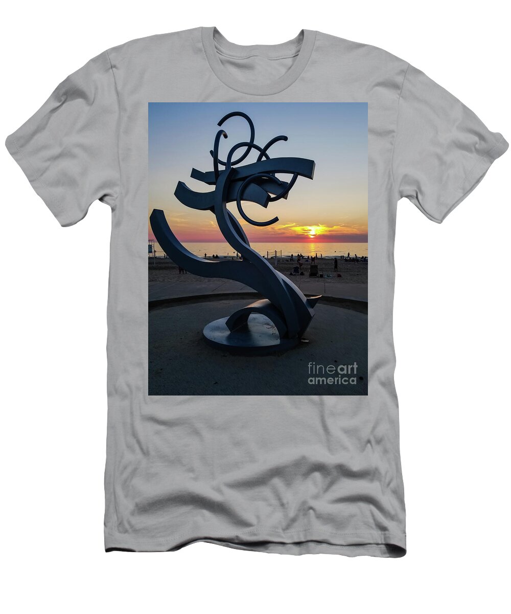 Sunset T-Shirt featuring the photograph Sunset Sculpture by Elizabeth M