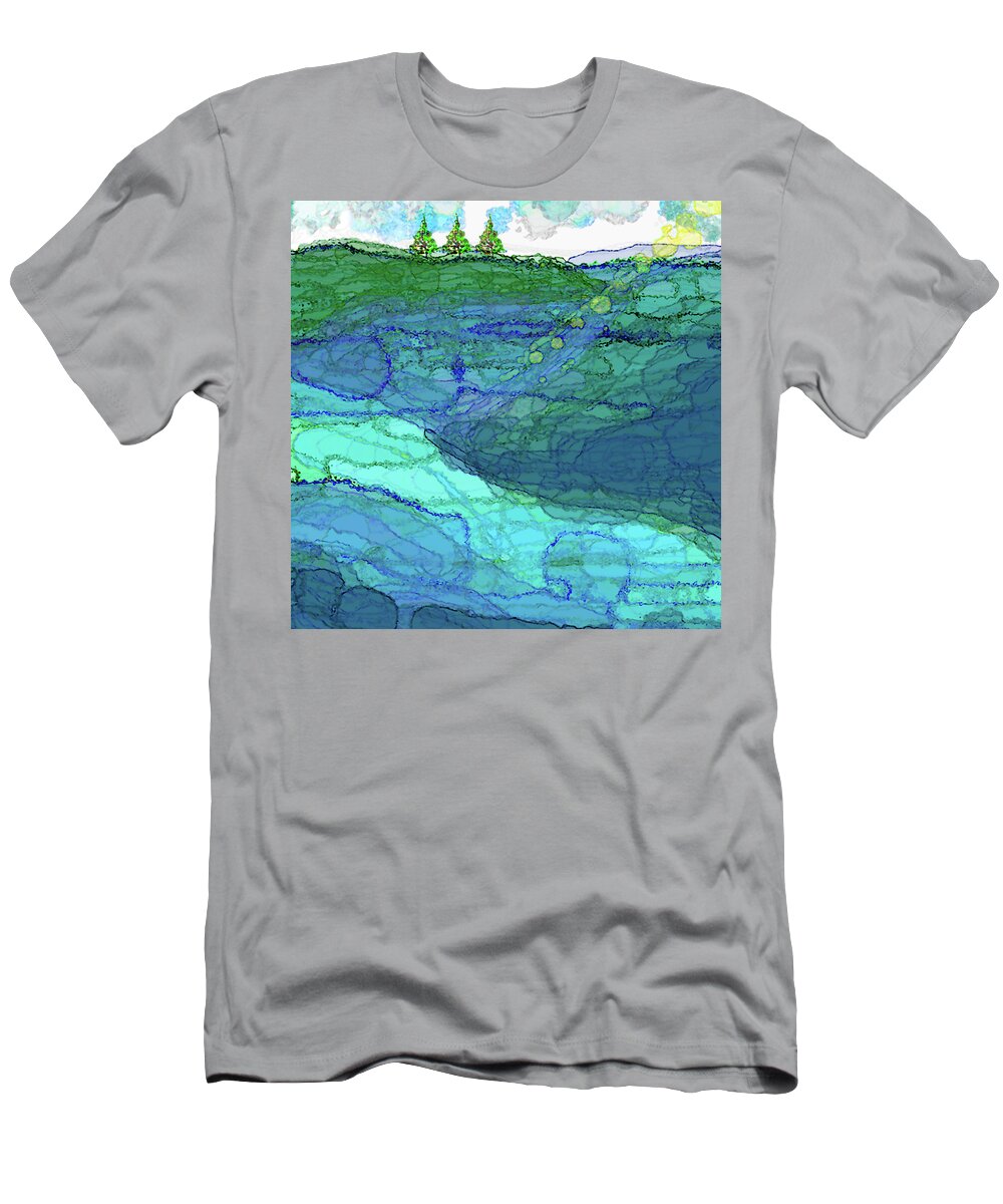 Earthy T-Shirt featuring the digital art Swedish Summer by Alexandra Vusir