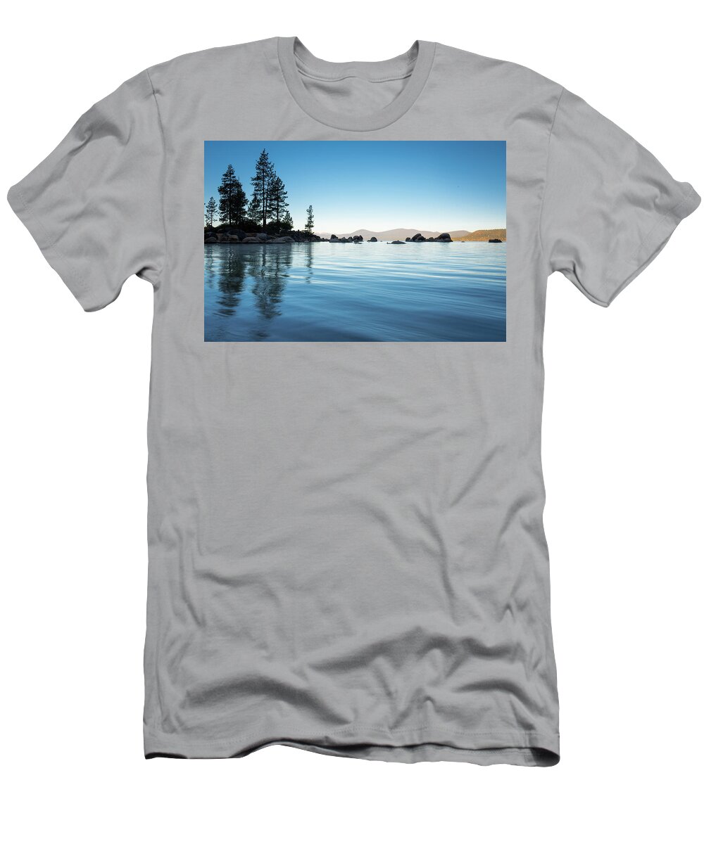 Lake T-Shirt featuring the photograph Tahoe Blues by Ryan Weddle