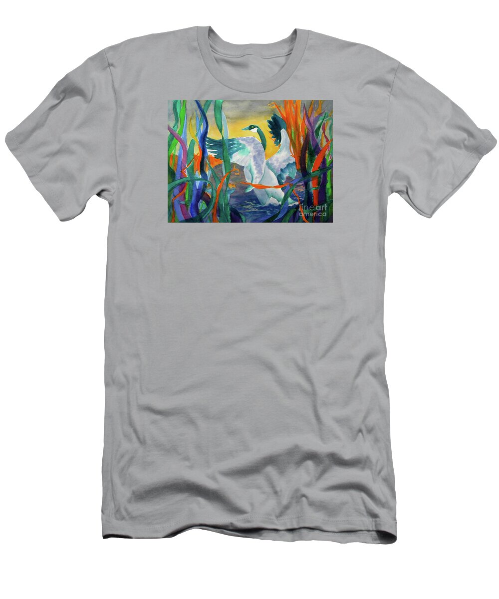 Painting T-Shirt featuring the painting Take Off by Kathy Braud