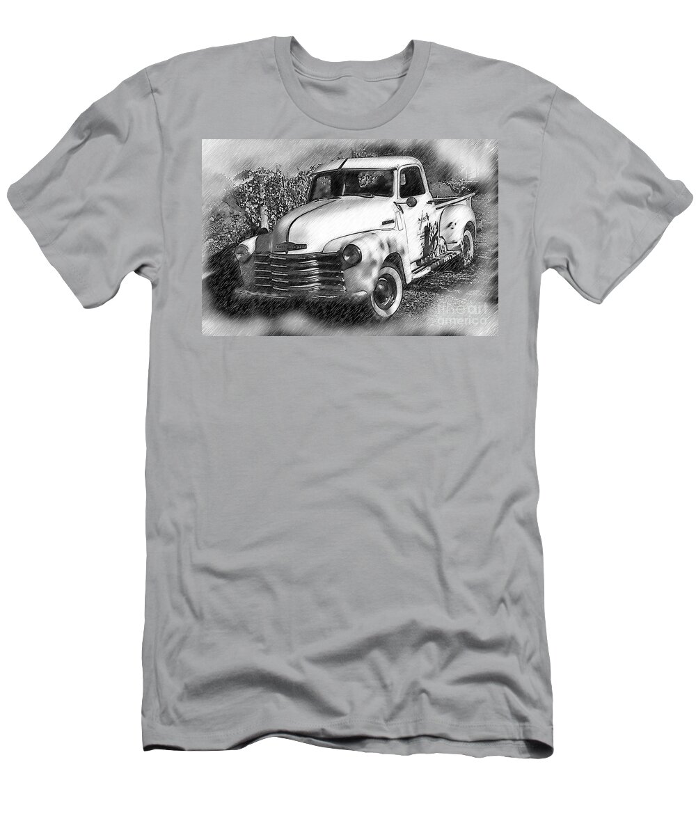 Classic-truck T-Shirt featuring the digital art The Chevy Truck by Kirt Tisdale
