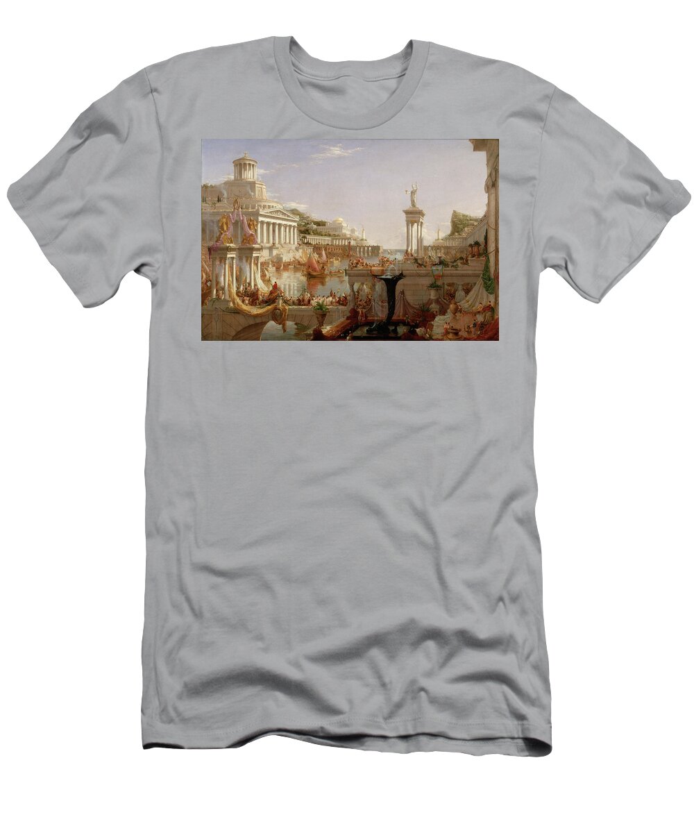 Thomas Cole T-Shirt featuring the painting The Course of Empire Consummation by Thomas Cole