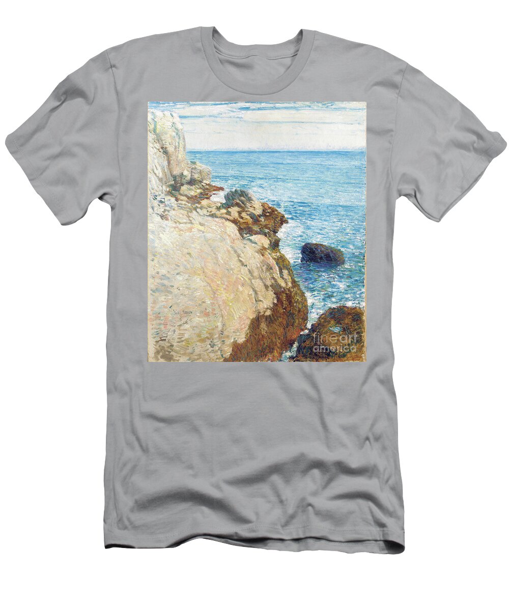 Art T-Shirt featuring the painting The East Headland, Appledore - Isles Of Shoals, 1908 by Childe Frederick Hassam