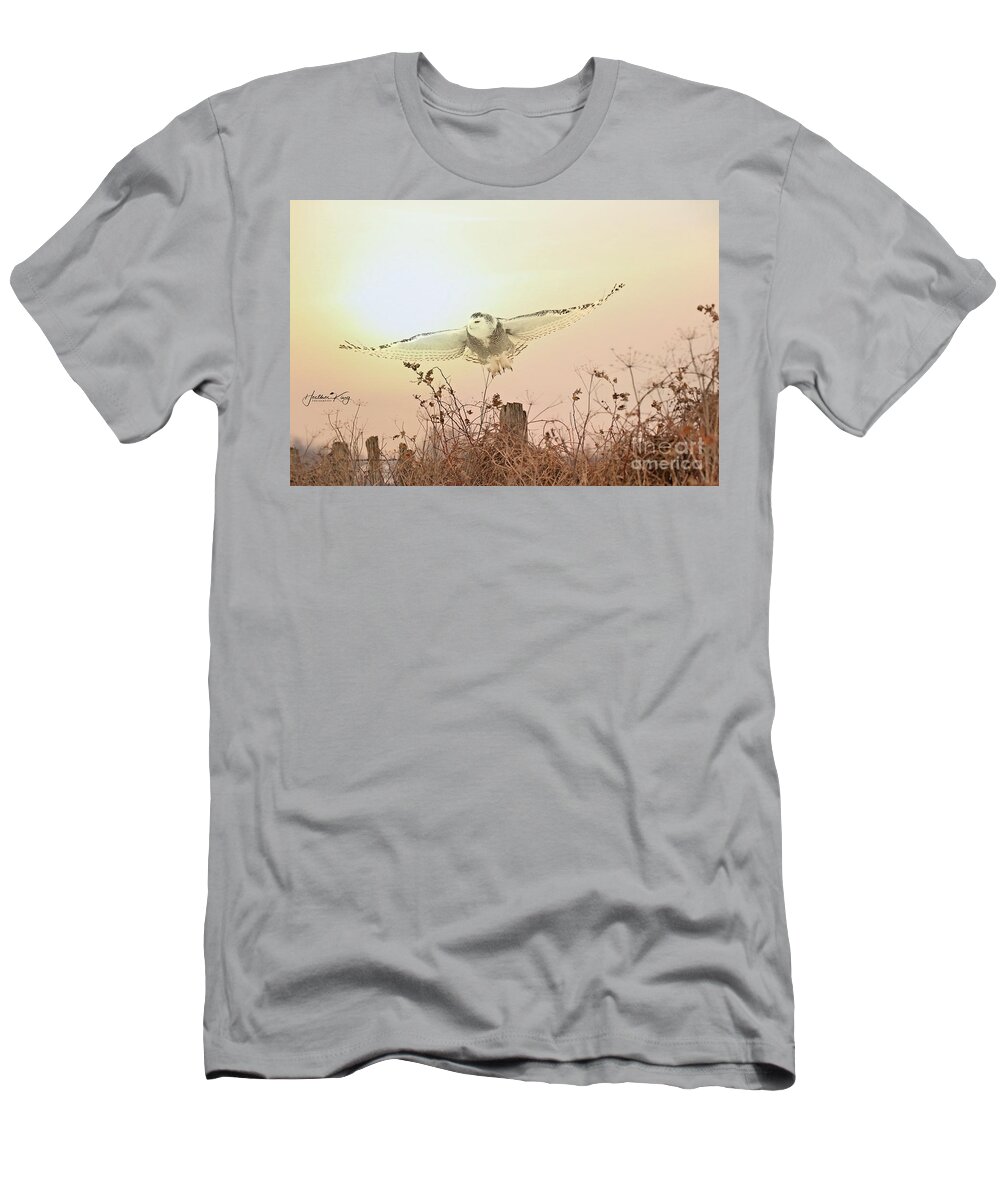 Animal T-Shirt featuring the photograph The elegance of the snowy owl by Heather King