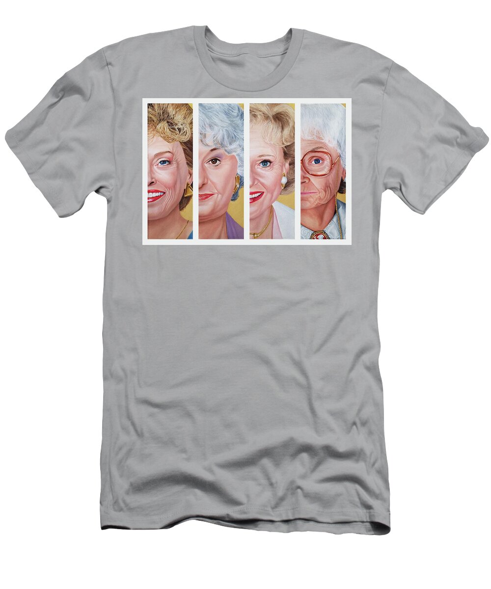 The Golden Girls T-Shirt featuring the painting The Golden Girls by Vic Ritchey