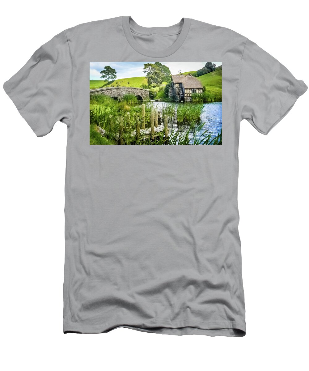 Hobbit T-Shirt featuring the photograph The Hobbiton by Lyl Dil Creations