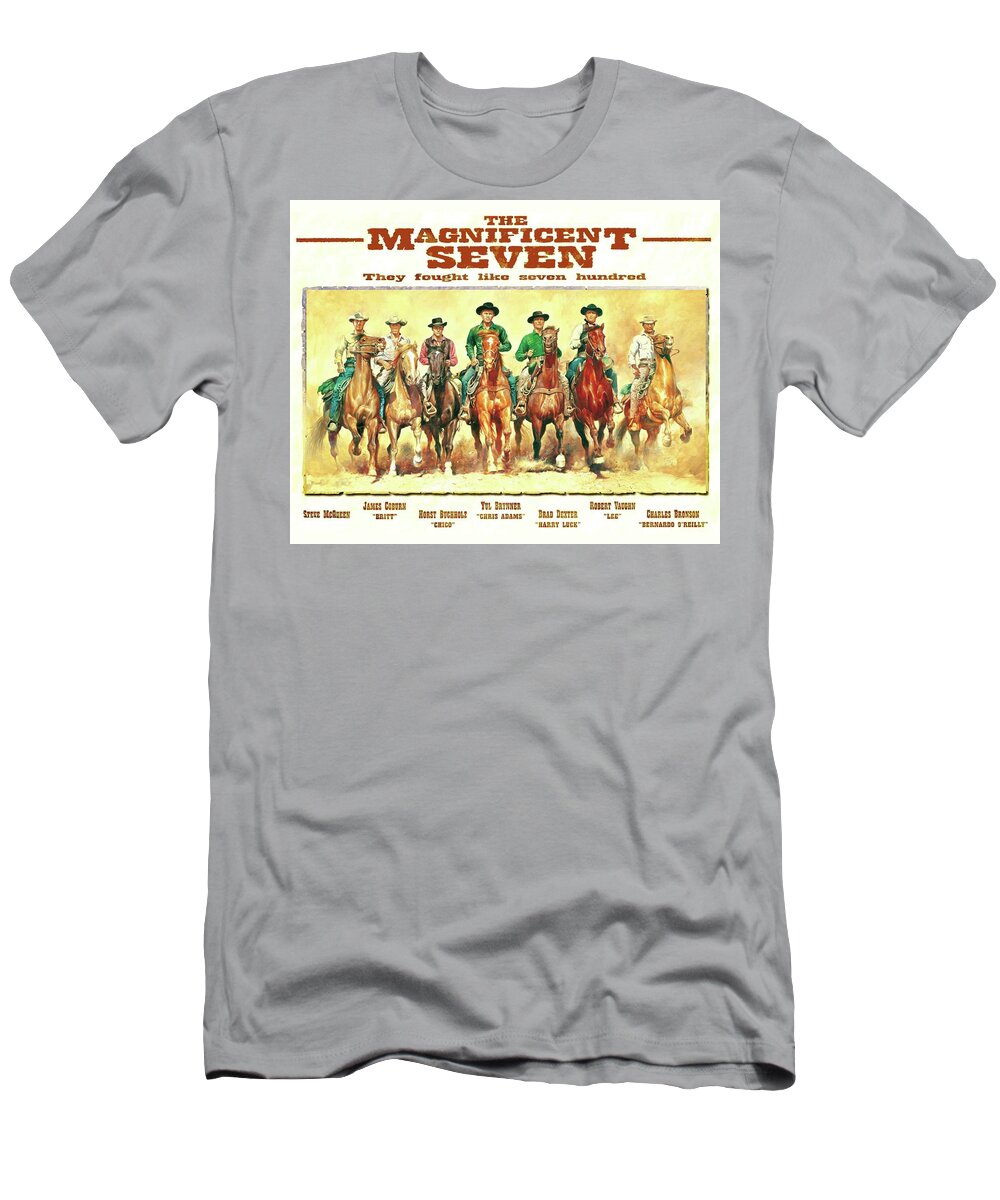 Magnificent Seven 7 1960 T-Shirt by Peter Nowell - Pixels